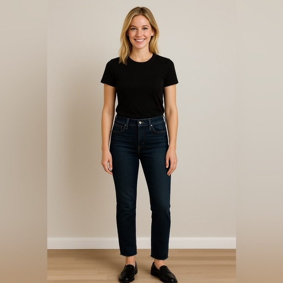 Re/Done Denim - 620 Re/Done High Rise Ankle Crop Jeans Size 26